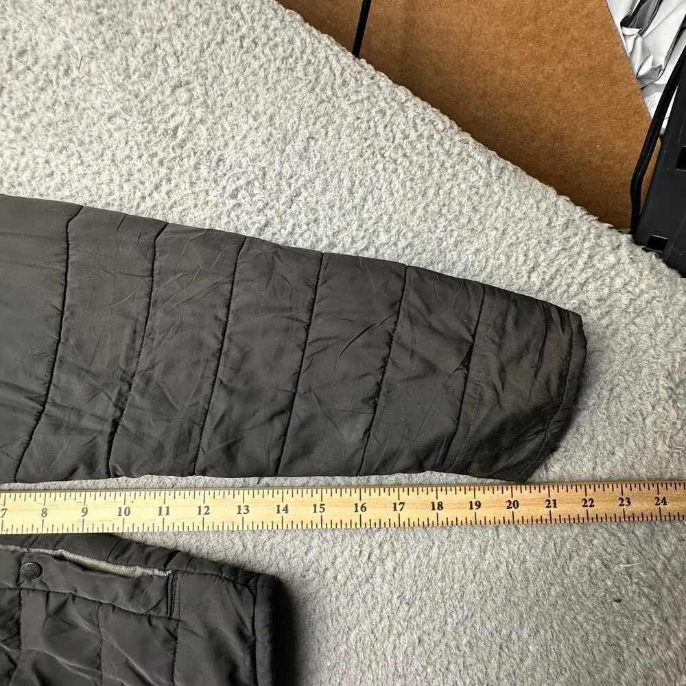 The North Face Padded Shirt Jacket Mens Large NF0A4P8G Black Puffer Snap Button